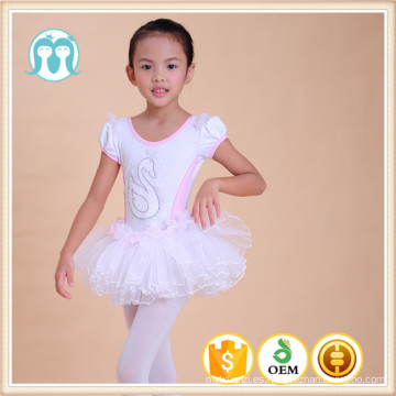 Ropa de baile para niños hecha de algodón peinado y gasa, vestido de baile de tutú de chifón Vestido de tutú de niña de 3 años